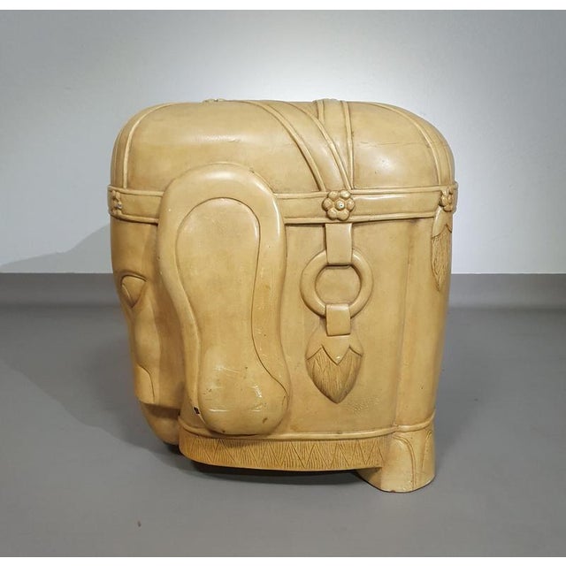 Decorative Wood and Resin Elephant from Form Table For Sale - Image 6 of 18
