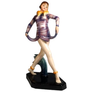 Vienna Revue Dolly Sisters Figure by Dakon for Goldscheider, 1930s For Sale