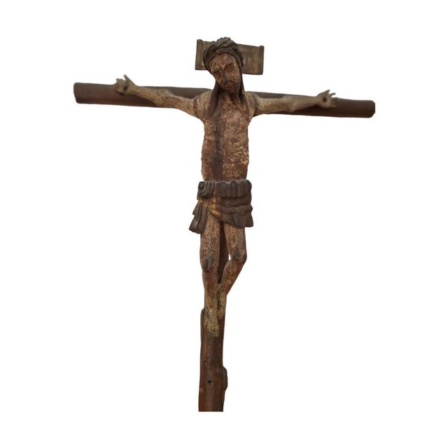 Romanesque Christ, 17th Century, Fruitwood For Sale - Image 11 of 18