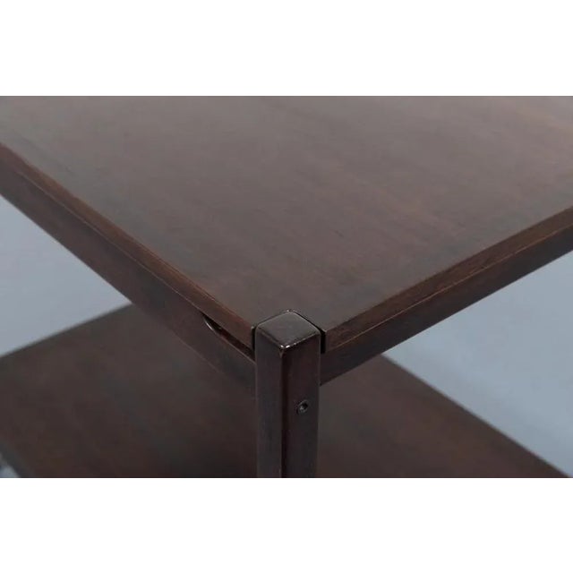 Black Vintage Side Table by Hirozi Fukuoh for Gavina, Italy, 1980s For Sale - Image 8 of 9