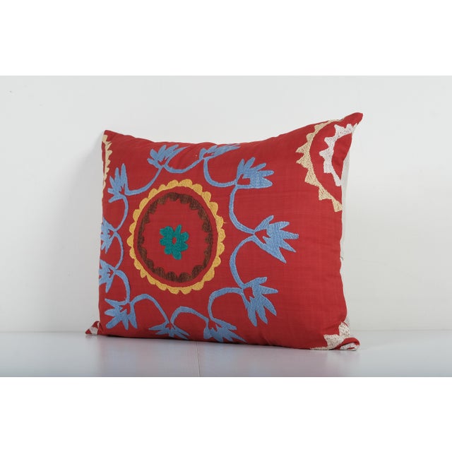 Bukhara Embroidered Pillow Cover - Vintage Cotton Suzani Cushion Cover 18'' x 24'' Elevate your home decor with our...