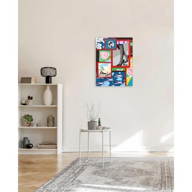 Blue Figurative Abstract Contemporary Painting "Soap Opera" Original Artwork by Danny Brown For Sale - Image 8 of 10