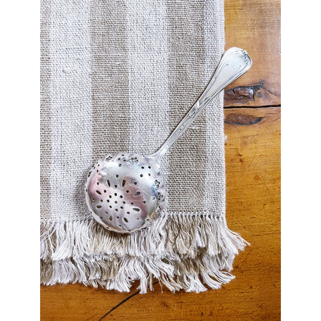 Metal Antique Silver Plated Sugar Sifter From Hotel Margaret in Brooklyn Ny For Sale - Image 7 of 8