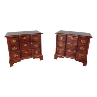 Superior Furniture Co. Goddard Block Front Style Nightstands - A Pair For Sale