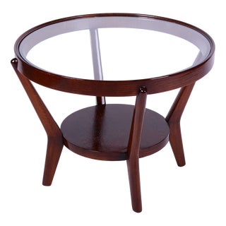 Art Deco Coffee Table in Oak by Koželka and Kropáček, Czech, 1940s For Sale