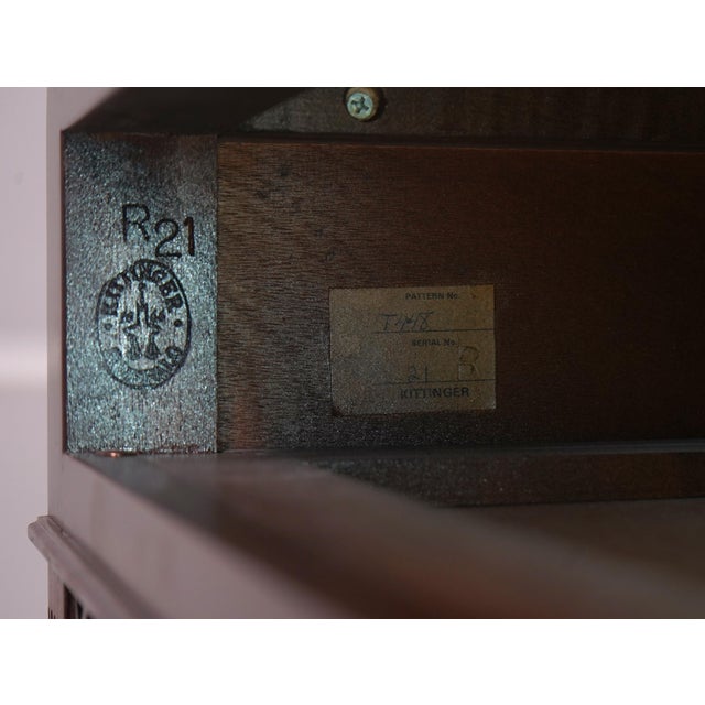 Kittinger Leather Top Mahogany Architects Desk For Sale - Image 17 of 18