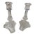 Vintage Tiffany and Co Crystal Glass Candlestick Holders (Pair) Dragon Motif For Sale
