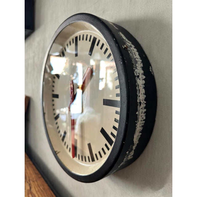 Industrial East German Factory Clock by RFT, 1950s For Sale - Image 6 of 10