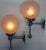 Art Deco Vintage Art Deco Light Old Lamp Wall Sconces Fixture Nickel Brass & Star Glass Shade Ship Light - Pair For Sale - Image 3 of 6