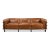A modern British industrial style triple sofa, with an industrial exterior frame and large industrial wheels. The sofa is...