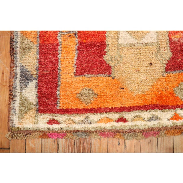 Vintage Zabihi Collection Turkish Pictorial Anatolian Red Runner - 3'1" x 9'4" For Sale In New York - Image 6 of 9