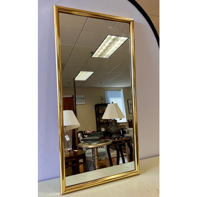 Mid Century Brass Rectangular Mirror Chairish