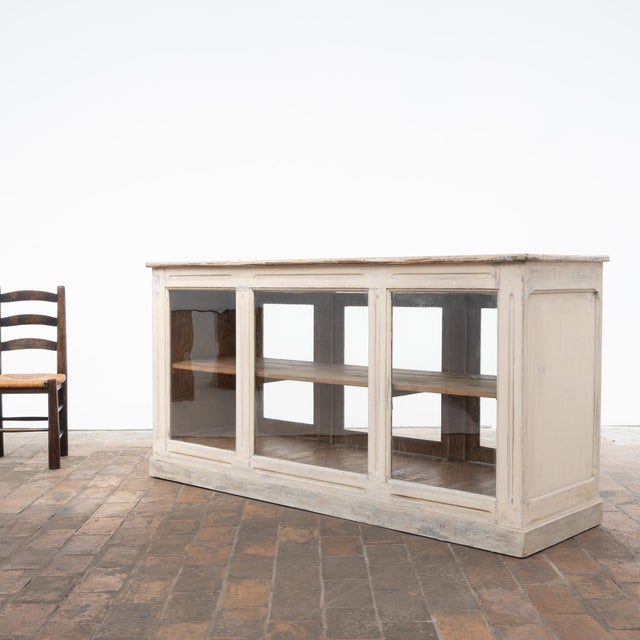 Antique Painted Wooden Display Counter, 1920 For Sale - Image 3 of 16