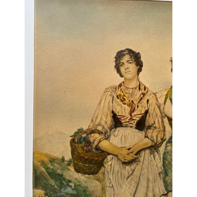 Antique Watercolor Painting by Clelia Bompiani-Battaglia For Sale In Columbia, SC - Image 6 of 11