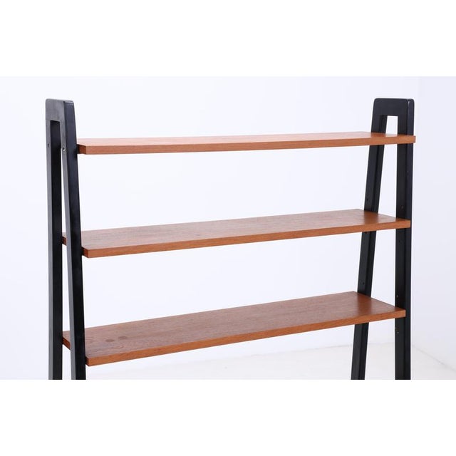 Mid-Century Vintage Teak Bookshelf with 5 Drawers and Door For Sale - Image 6 of 17