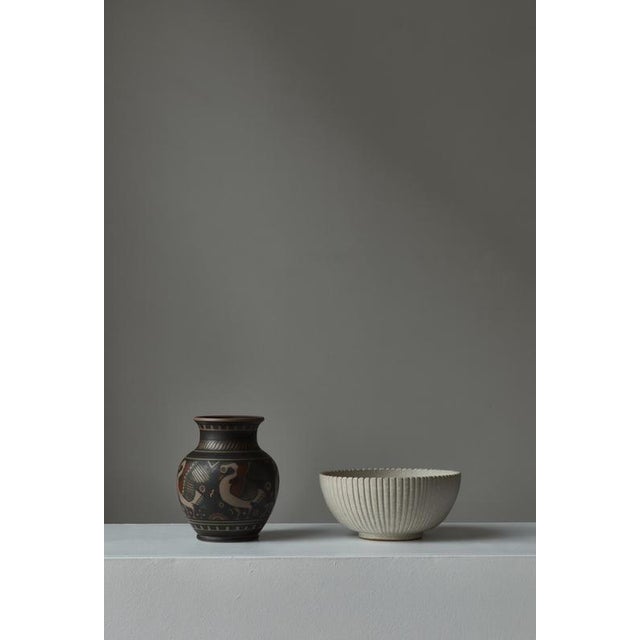 Art Nouveau Terracotta Vase by L. Hjorth, 1920s For Sale - Image 10 of 11