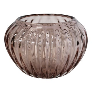 Large Handmade Purple Murano Glass Vase from Toso, 1980s For Sale