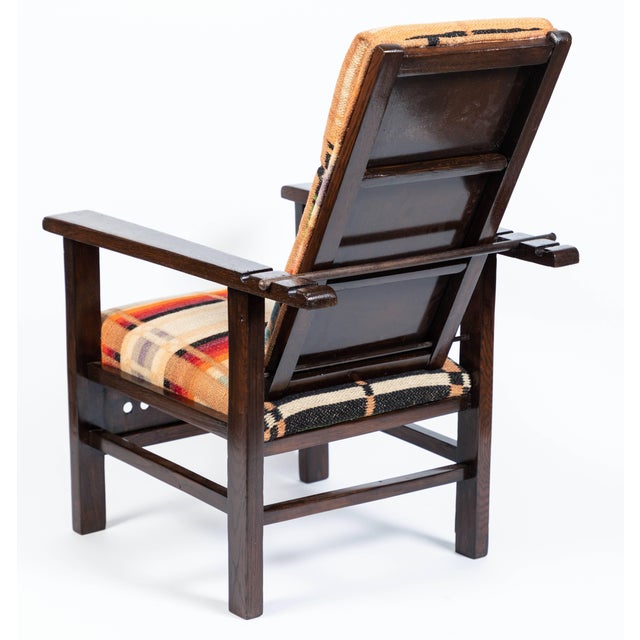 Antique Oak Child’s Morris Style Chair Chairish