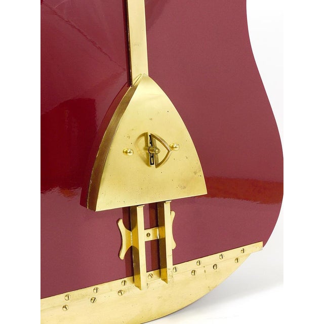 Red Italian Padlock Home Bar Cabinet, 1970s For Sale - Image 8 of 18