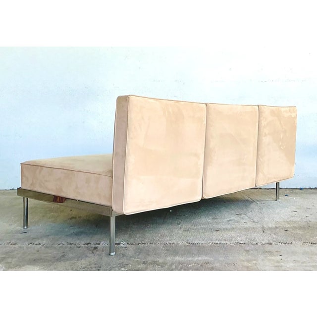 Late 20th Century Vintage Contemporary Polished Chrome Sofa For Sale - Image 5 of 12
