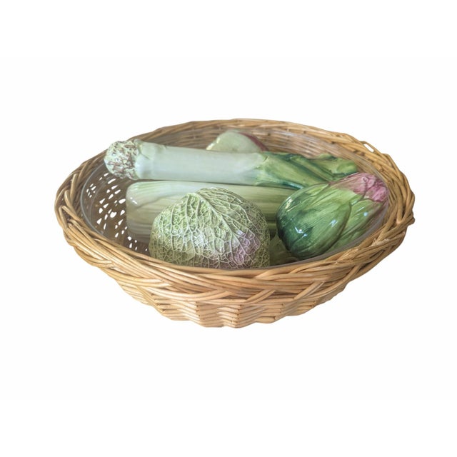 Vintage Trompe Loleil Ceramic Vegetable Decorative Objects - Set of 5 For Sale - Image 4 of 17