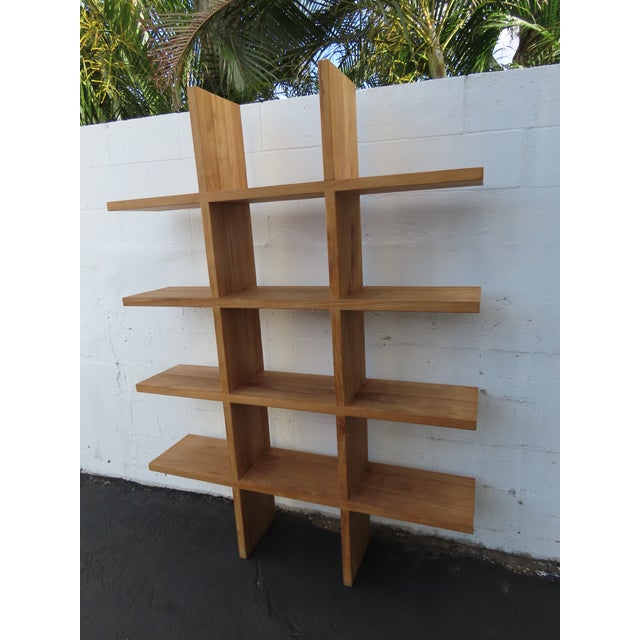 Wood Vintage Open Bookcase Display Shelving Etagere 6457 For Sale - Image 14 of 14