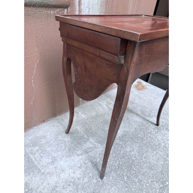 Brown 19th Century French Provencial Antique Petite Secrétaire/Side Table/Writing Desk For Sale - Image 8 of 18