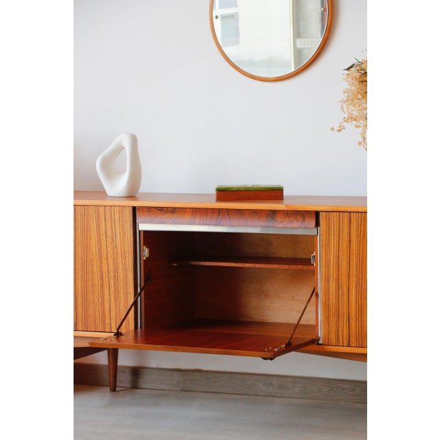 Scandinavian Zebrano Sideboard, 1960s For Sale - Image 10 of 18