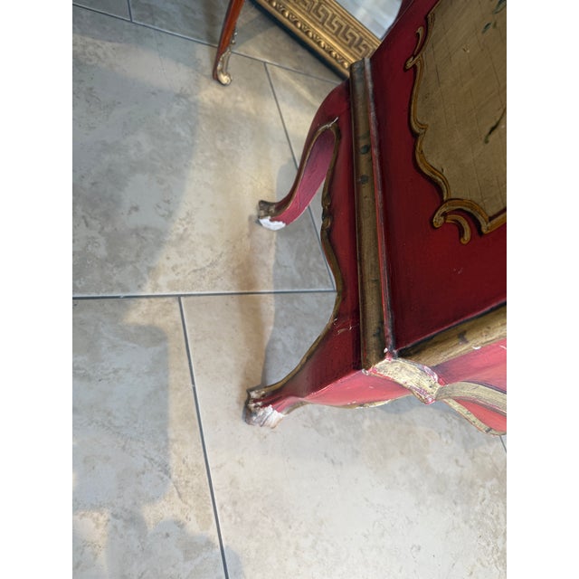 Italian Hand Painted Venetian Style Secretary Desk For Sale - Image 15 of 18