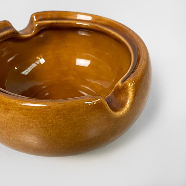 Ceramic Mid-Century Modern Italian Brown Ceramic Tableware by F. Bettonica for Gabbianelli, 1970s, Set of 14 For Sale - Image 7 of 18