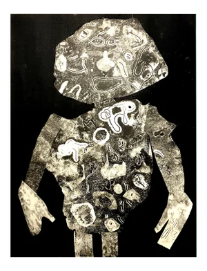 after Jean Dubuffet - Man - Pochoir 1956