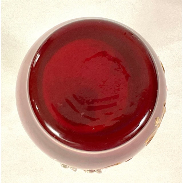 1920s 1920s Bohemian Hand Blown, Ruby Glass Decanter & 3 Cordials For Sale - Image 5 of 8