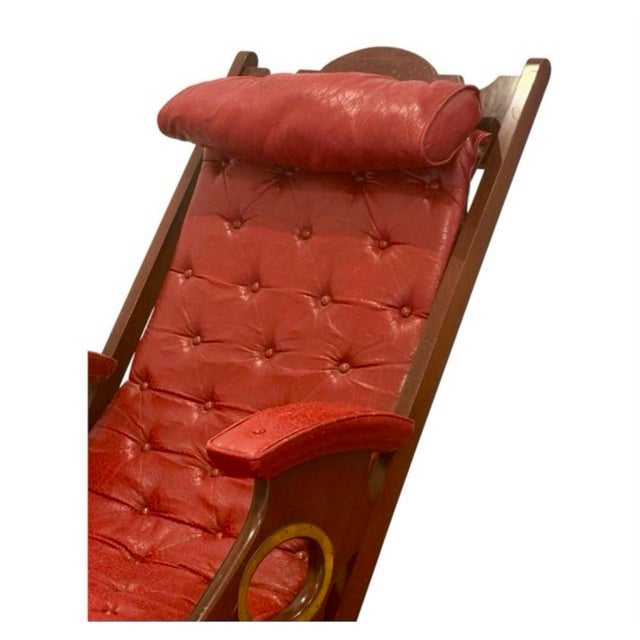 Brown Campaign English Armchair, 1890 For Sale - Image 8 of 9