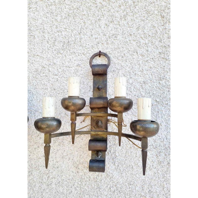 Brutalist Brutalist Wall Lamps, Italy, 1960s, Set of 2 For Sale - Image 3 of 12