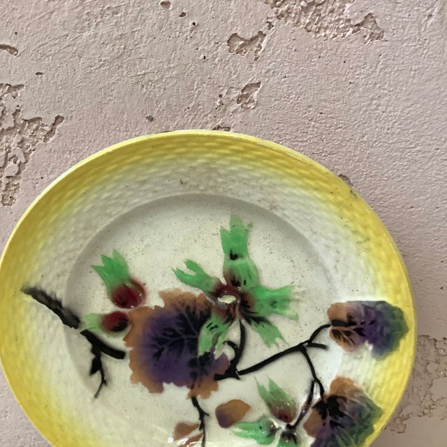 Majolica Hazelnut Plate Orchies Circa 1920.