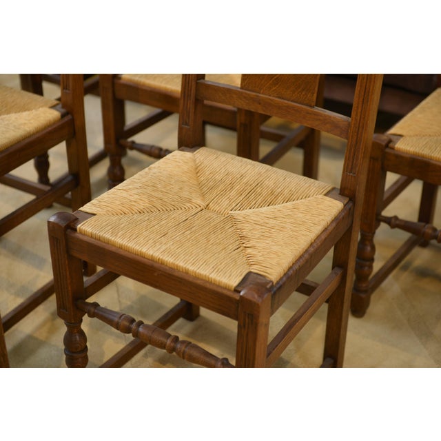 Brutalist Oak Chairs, 1950s, Set of 6 For Sale - Image 14 of 15