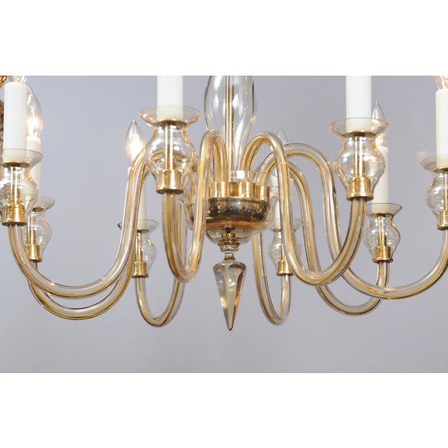 Glass 1960s Scintillating 8-Light Venetian Glass Chandelier For Sale - Image 7 of 12