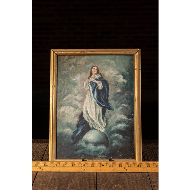 Early 20th Century "Immaculate Conception" | Framed After-Murillo Oil on Canvas Painting For Sale In Chicago - Image 6 of 6