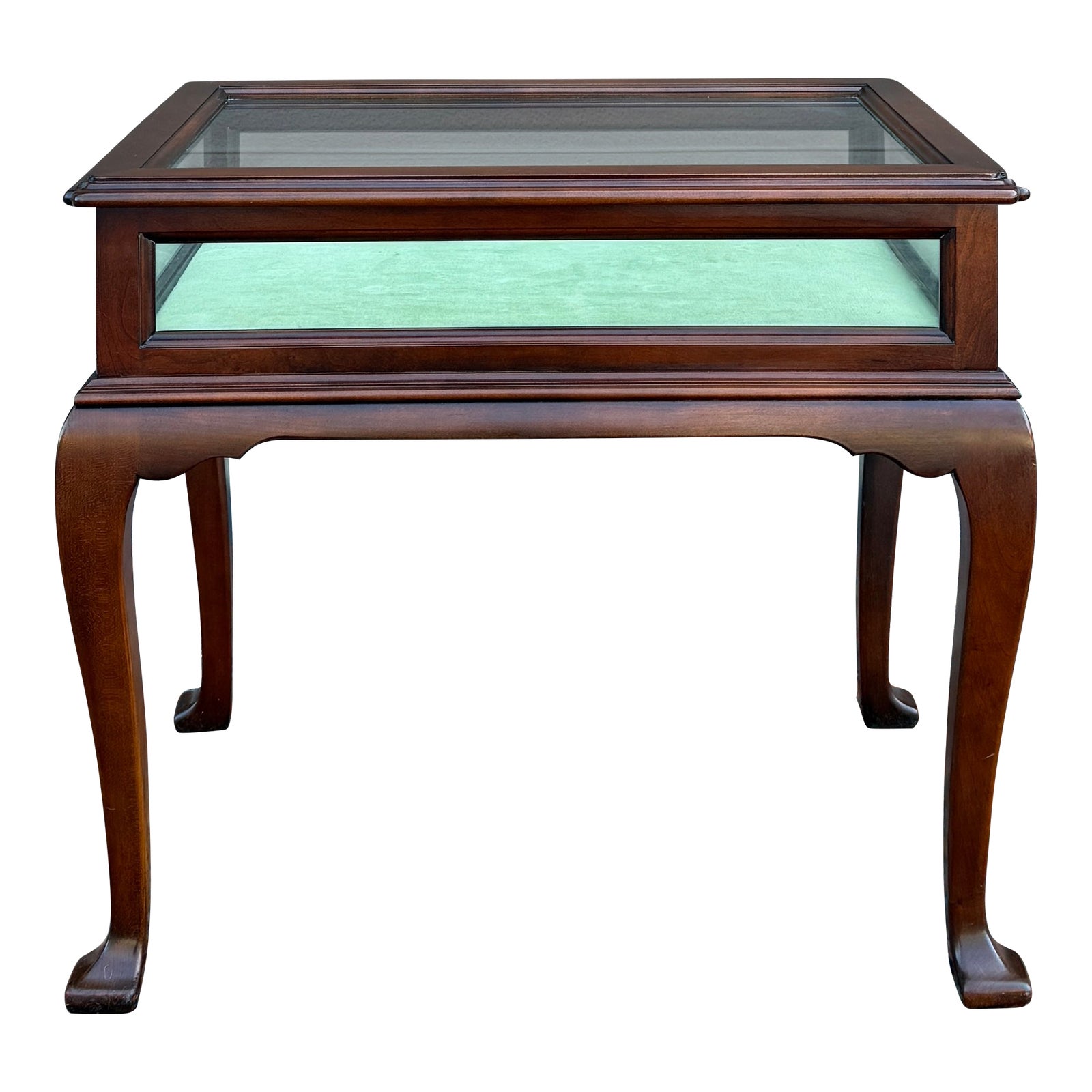 1970s Statton Oldtowne Cherry Traditional Georgian Curio Display Side ...