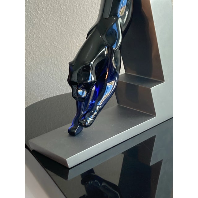 Figurative Baccarat Panther the Leap Sculpture For Sale - Image 3 of 7