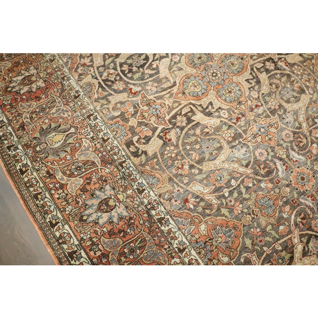 Antique Zabihi Collection Persian Large Brown Joshegan Rug For Sale - Image 11 of 12