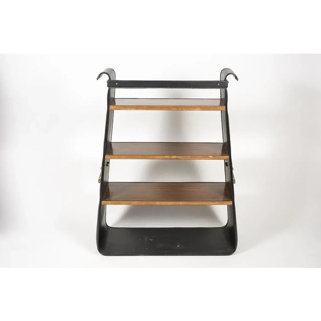 Leather Covered Shelf by Jacques Adnet, 1950 For Sale - Image 10 of 10