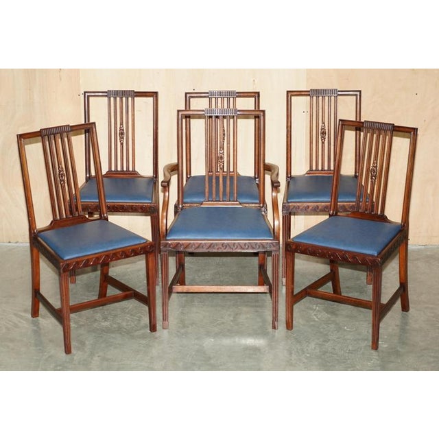 Antique English Victorian Hardwood Dining Chairs by James Jas Shoolbred, Set of 6 For Sale - Image 5 of 18
