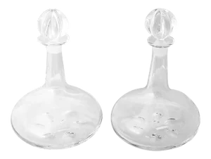 Orrefors Crystal Decanters by Nils Landberg - a Pair