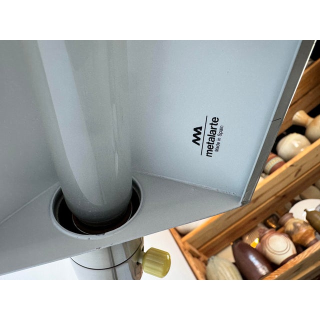 Chrome Vintage George Hansen Metalarte - Spain Chrome Floor Lamps – A Pair/ Sold For Sale - Image 8 of 12