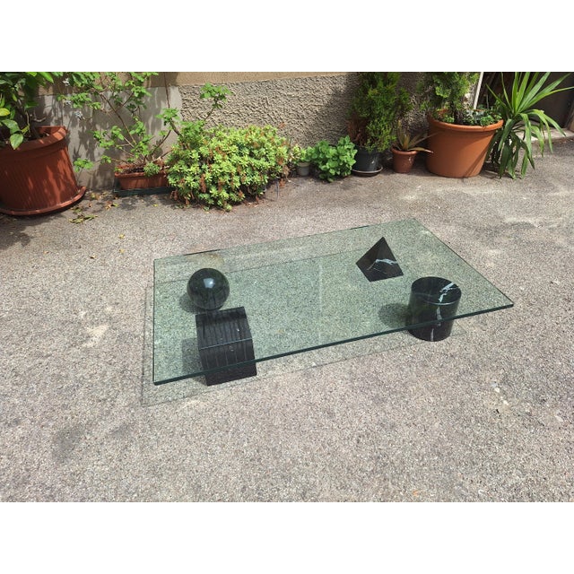 Metafora Coffee Table in Black Marquinia Marble by Massimo and Lella Vignelli for Casigliani, 1980s For Sale - Image 4 of 17
