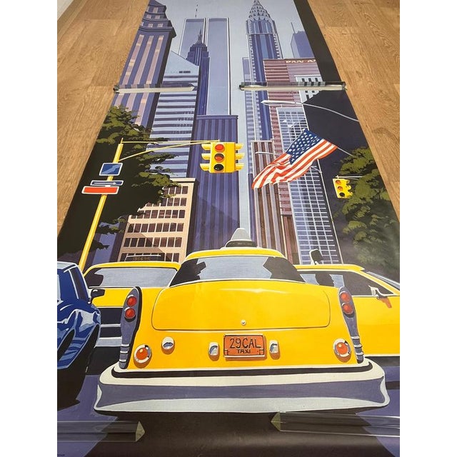 Paper Mid-Century World Trade Center New York Poster from Paul Simmons, 1980s For Sale - Image 7 of 8