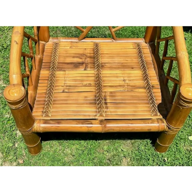 Mid Century Designer Antonio Budji Layug Bamboo Fretwork Club Chair ...