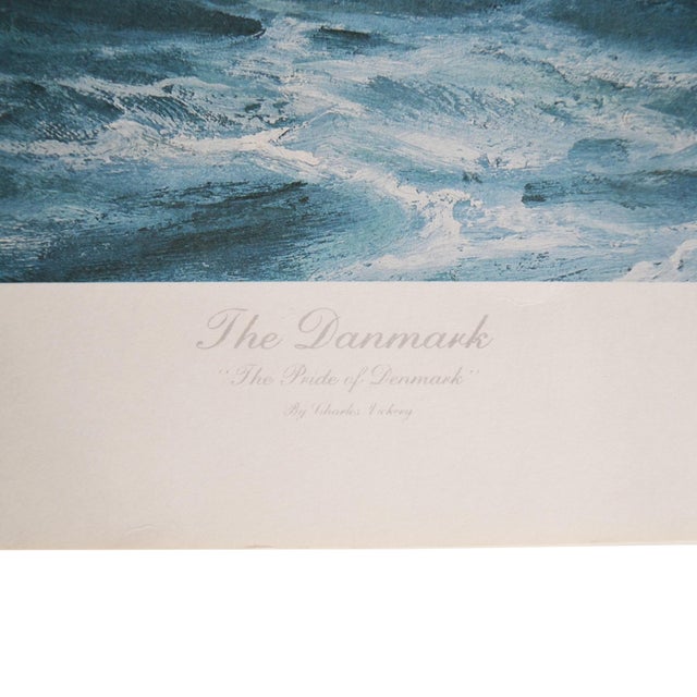 American Limited Edition "The Danmark" Print by Charles Vickery For Sale - Image 3 of 5