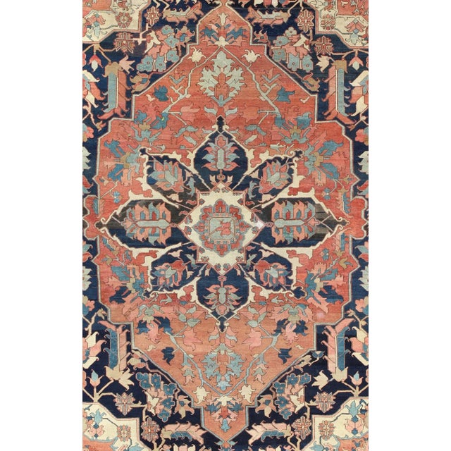 Very Fine Antique Rug With Bold Geometric Medallion Design For Sale In Atlanta - Image 6 of 8